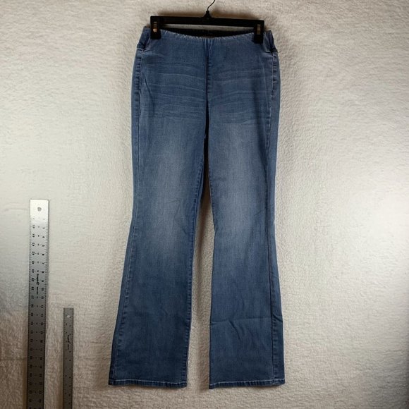 Soft Surroundings Jeans Womens XS Blue Supremely Soft Elastic Waist Bootcut 7835 - Picture 1 of 8